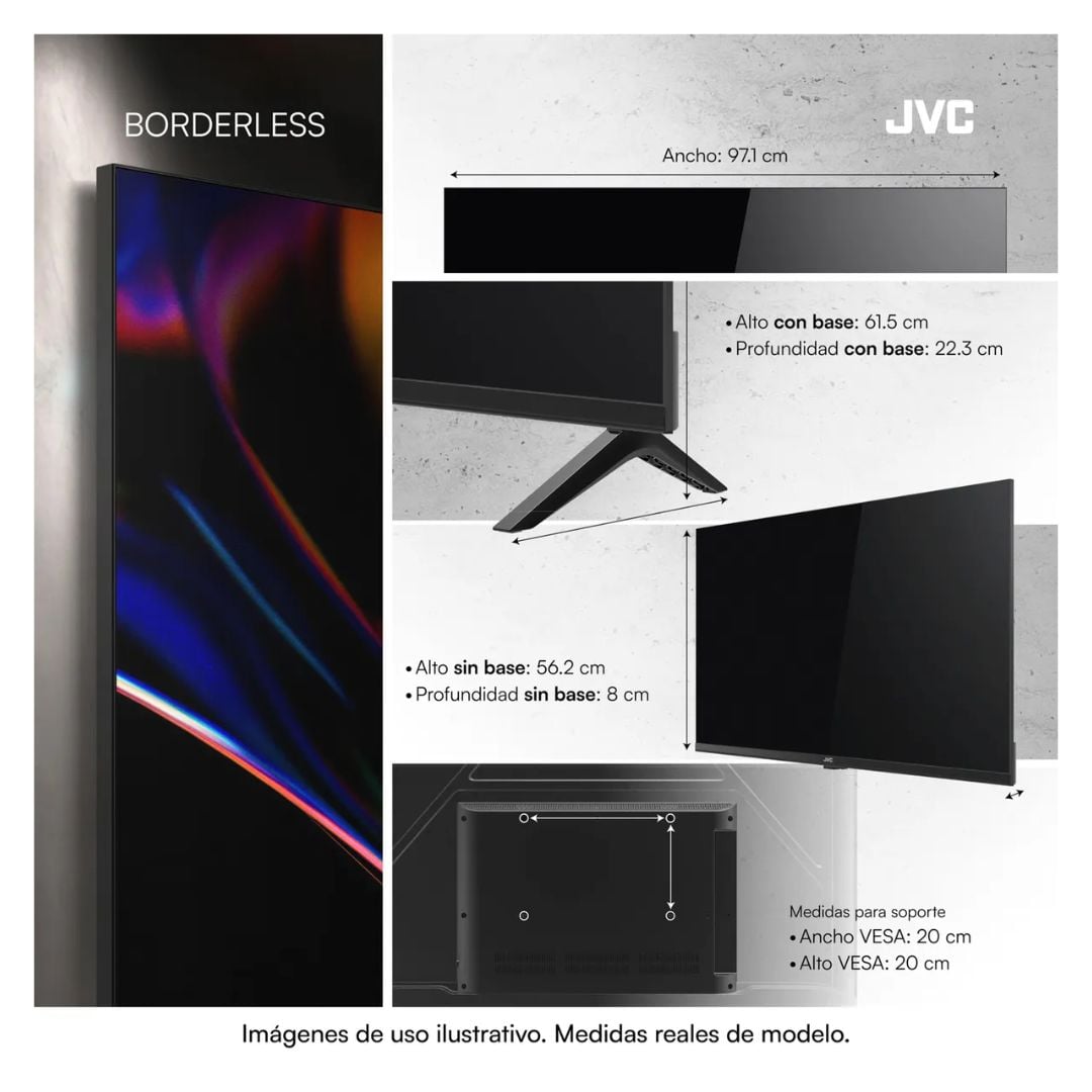 TELEVISOR JVC 43 QLED SMART TV GOOGLE TV FHD - LT-43KM4584 - 3