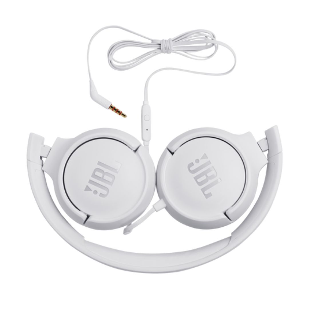 AUDIFONOS ALAMBRICOS JBL TUNE 500 PURE BASS - BLANCO - 3