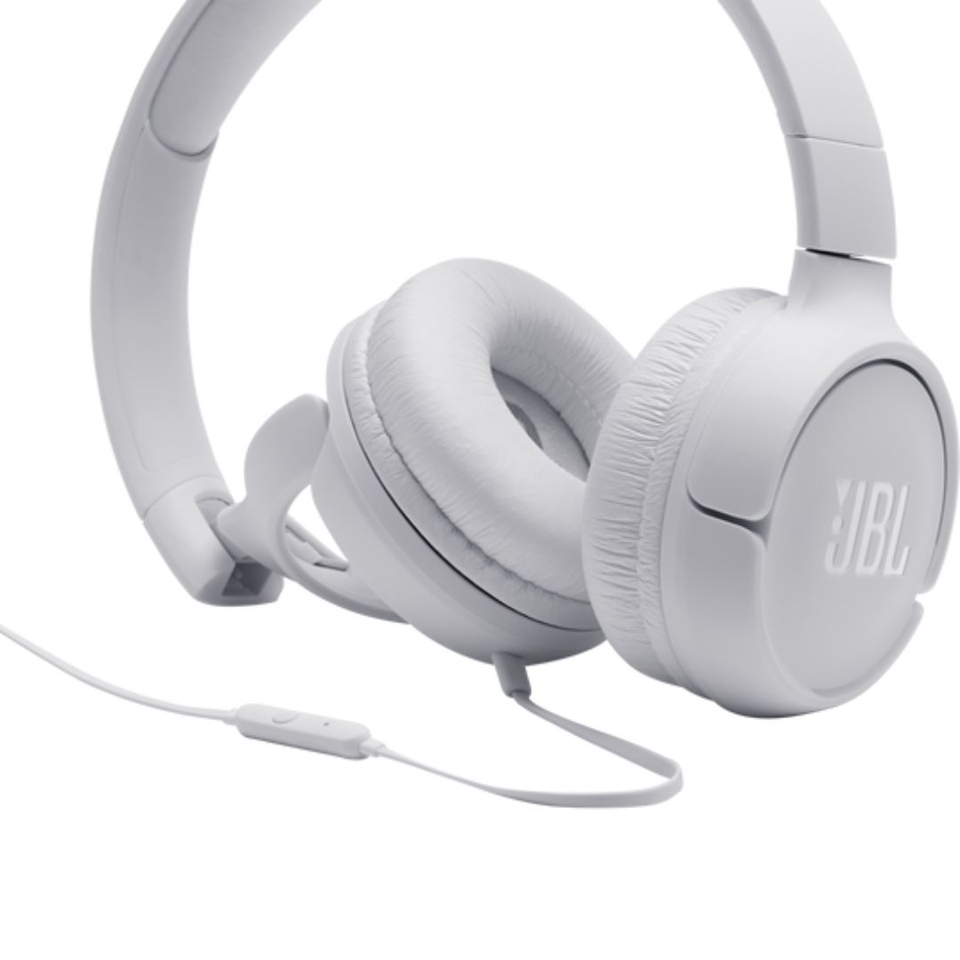 AUDIFONOS ALAMBRICOS JBL TUNE 500 PURE BASS - BLANCO - 5