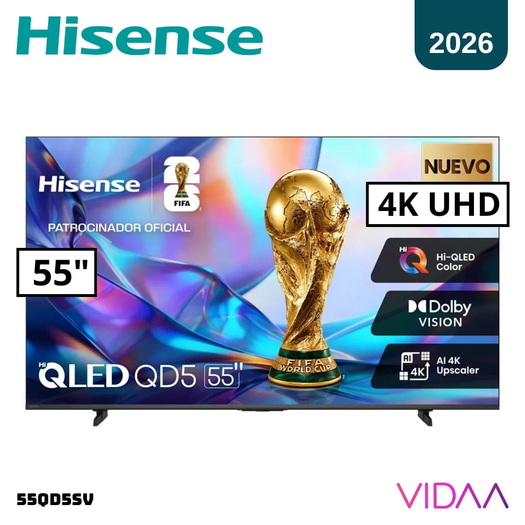 TELEVISOR HISENSE 55 QLED SMART TV VIDAA 4K UHD 2026 - 55QD5SV - 1