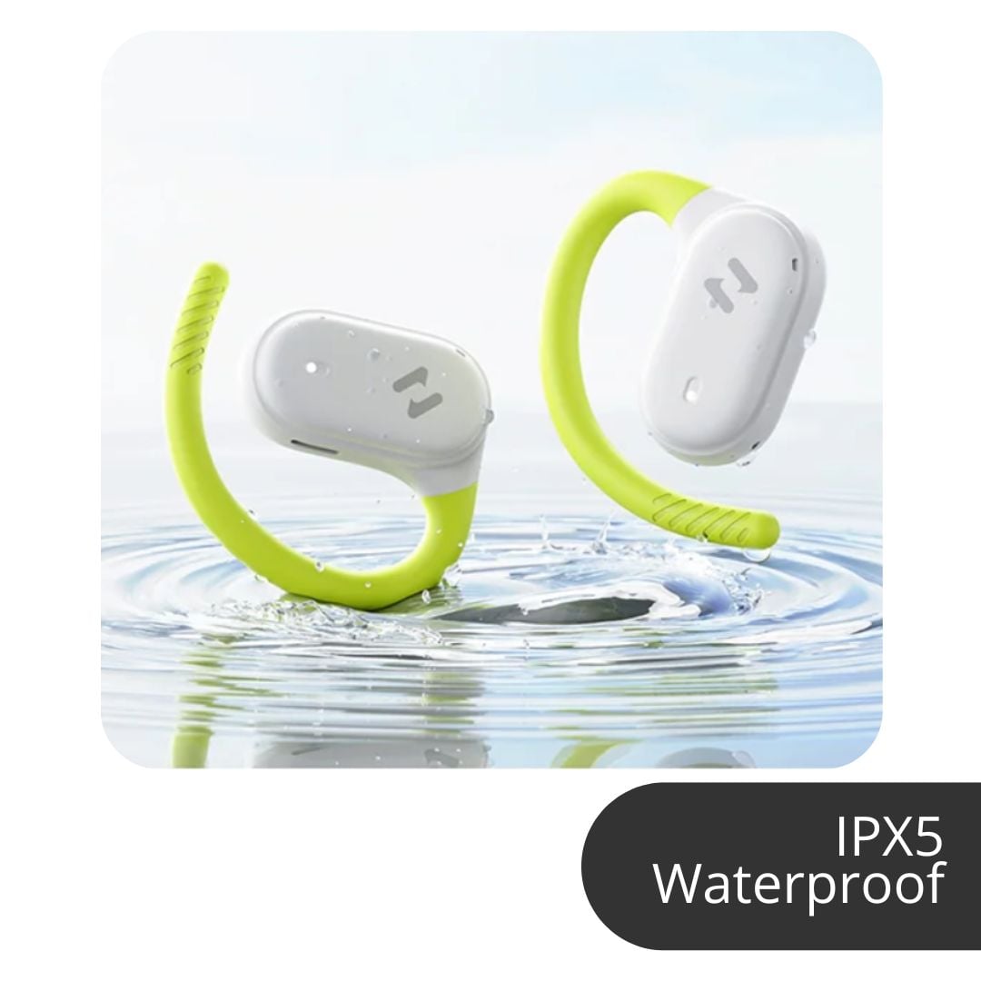 AUDIFONOS BLUETOOTH HAVIT OWSFIT 02A OWS915 PARA DEPORTE - BLANCO Y VERDE - 4