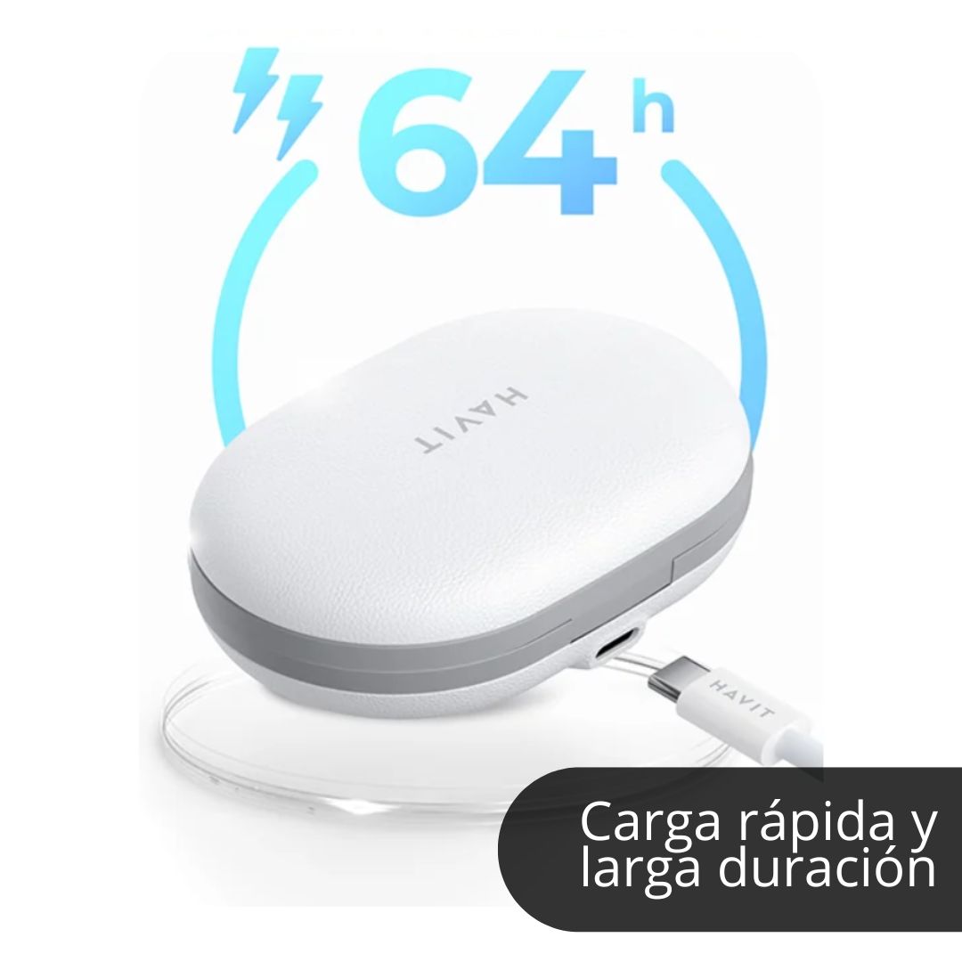 AUDIFONOS BLUETOOTH HAVIT OWSFIT 02A OWS915 PARA DEPORTE - BLANCO Y VERDE - 5