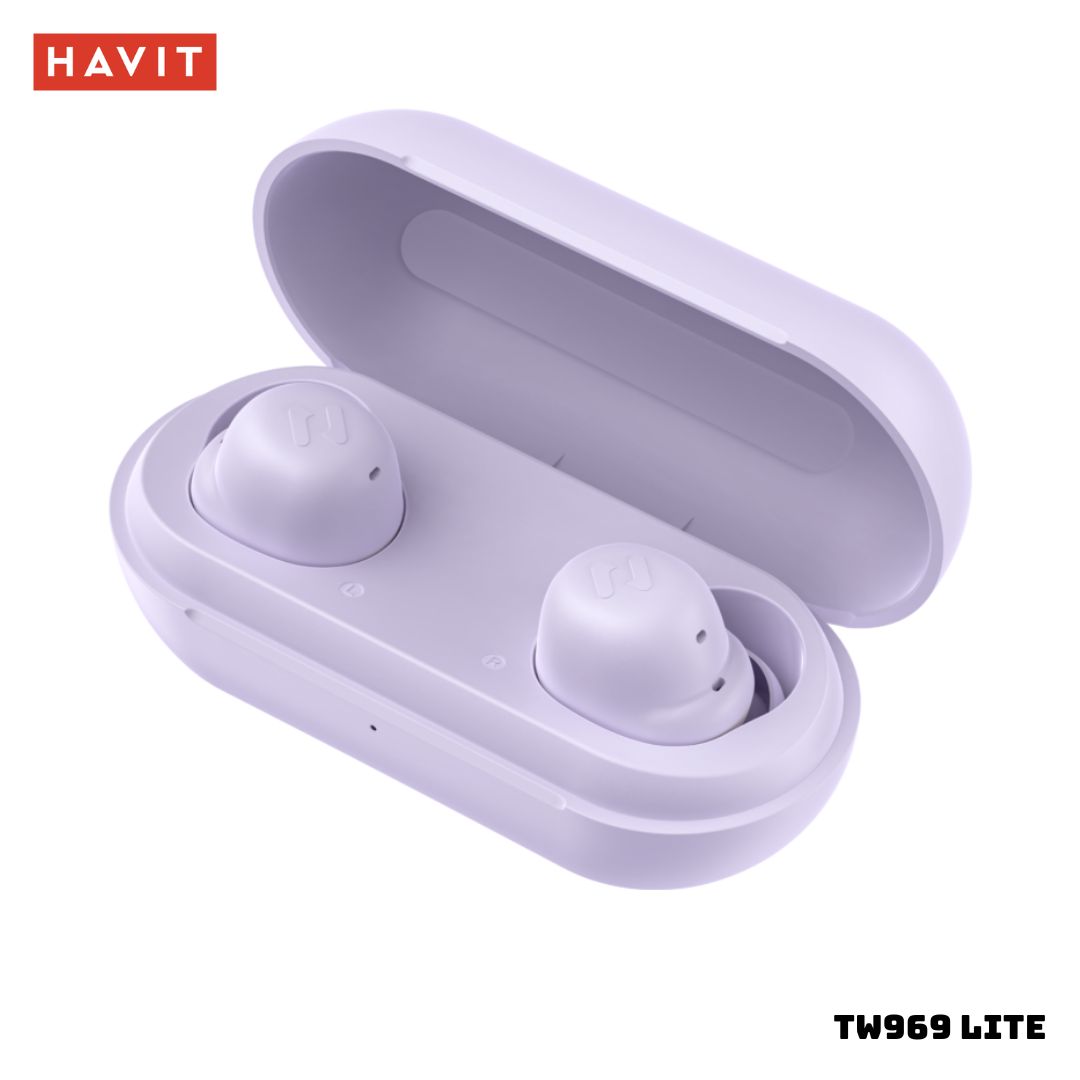AUDIFONOS BLUETOOTH HAVIT TW969 LITE - MORADO - 1