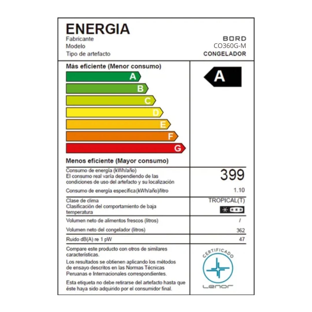 CONGELADORA BORD 362 L GRIS - CO360G-M - 2