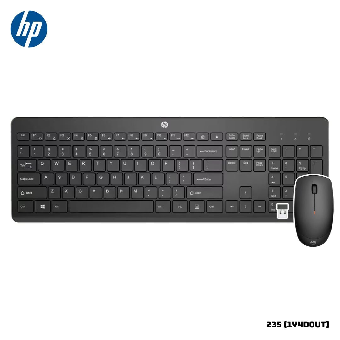 KIT HP TECLADO Y MOUSE INALAMBRICOS 235 NEGRO - 1Y4D0UT - 1