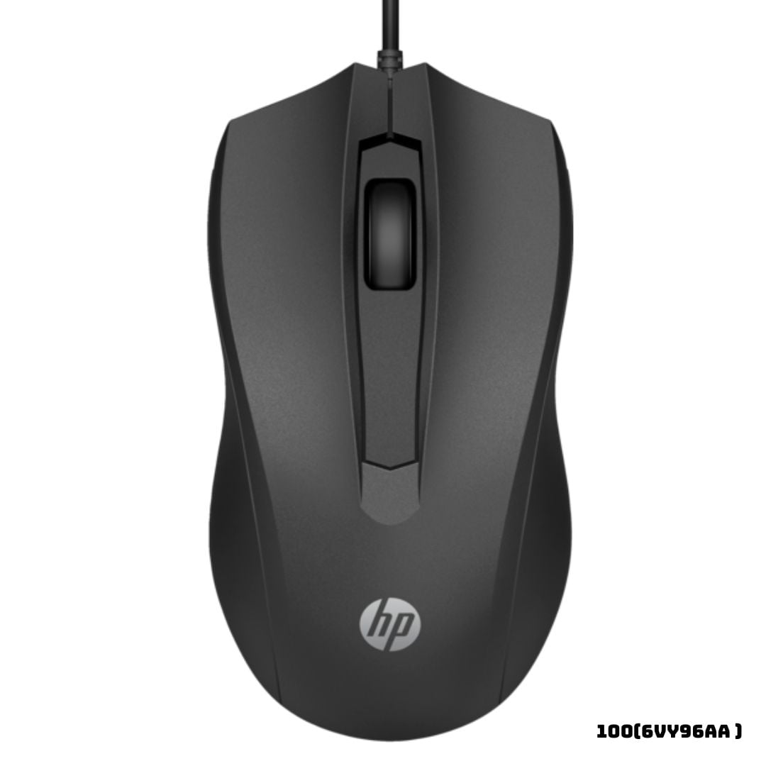 MOUSE ALAMBRICO HP 100 6VY96AA 1600 DPI  - NEGRO - 2