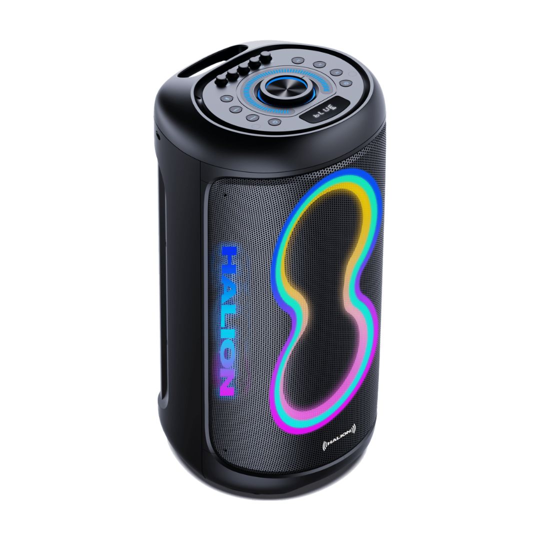 PARLANTE HALION CON BATERIA 80W RMS 1 MICROFONO - HA-846 SALSA - 2