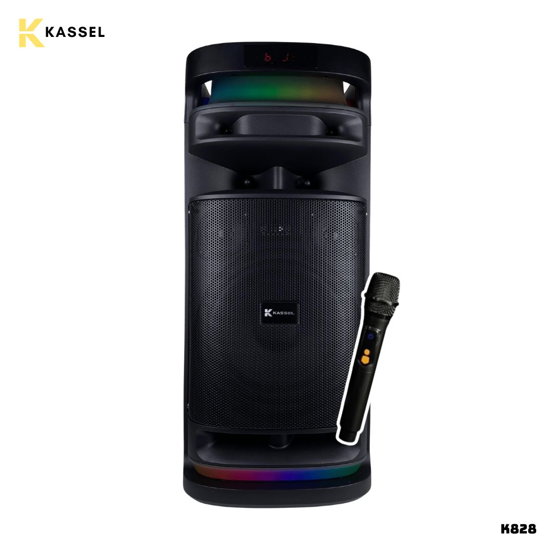 PARLANTE KASSEL CON BATERIA 60W RMS 1 MICROFONO - K828 - 1