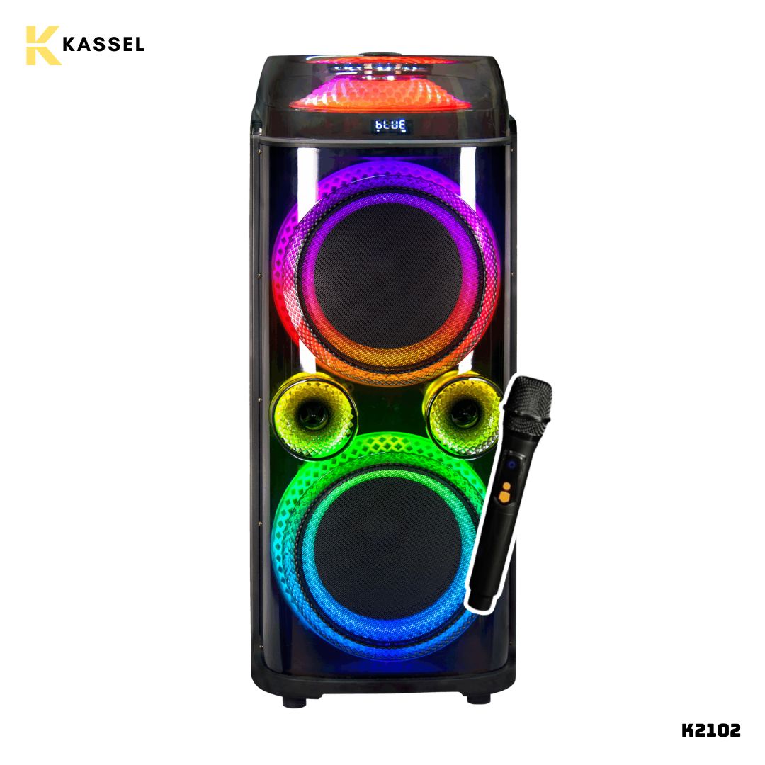 PARLANTE KASSEL CON BATERIA 40W RMS 1 MICROFONO - K2102 - 1