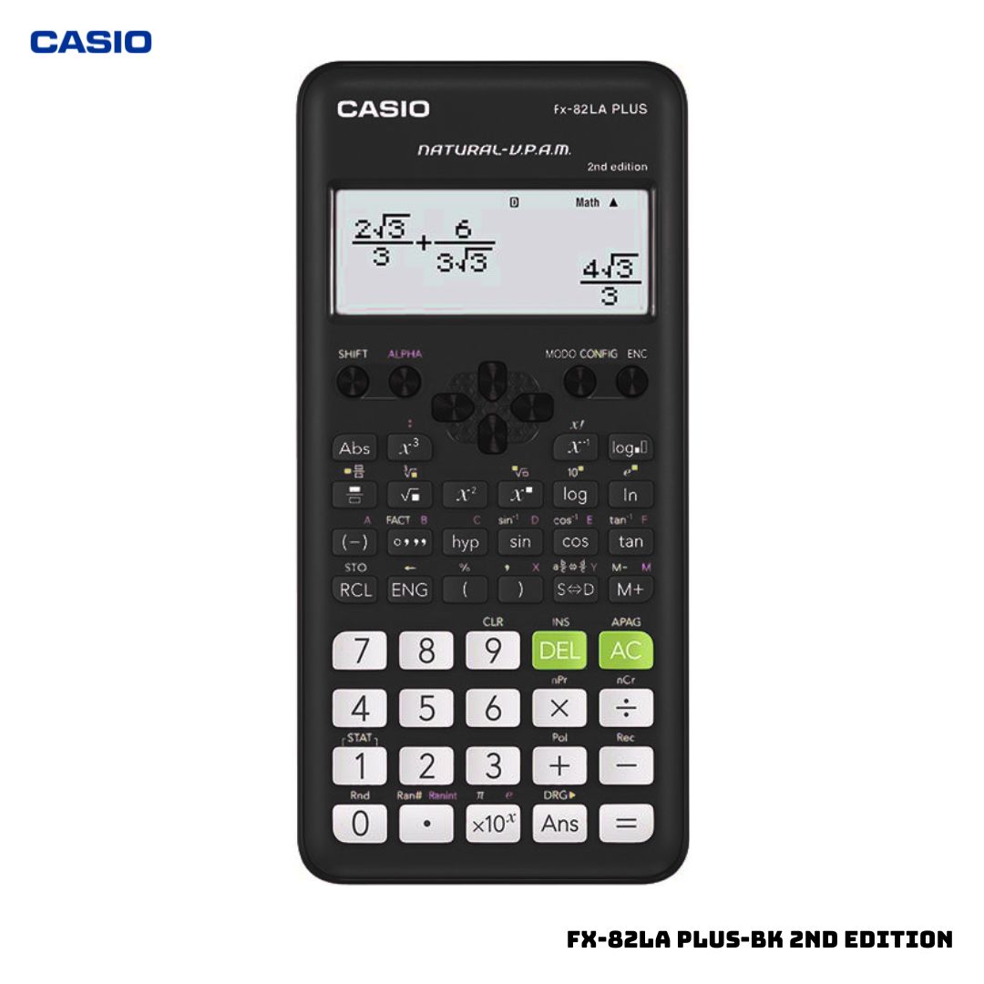 CALCULADORA CIENTIFICA CASIO FX-82LA PLUS-BK 2ND EDITION - NEGRO - 1