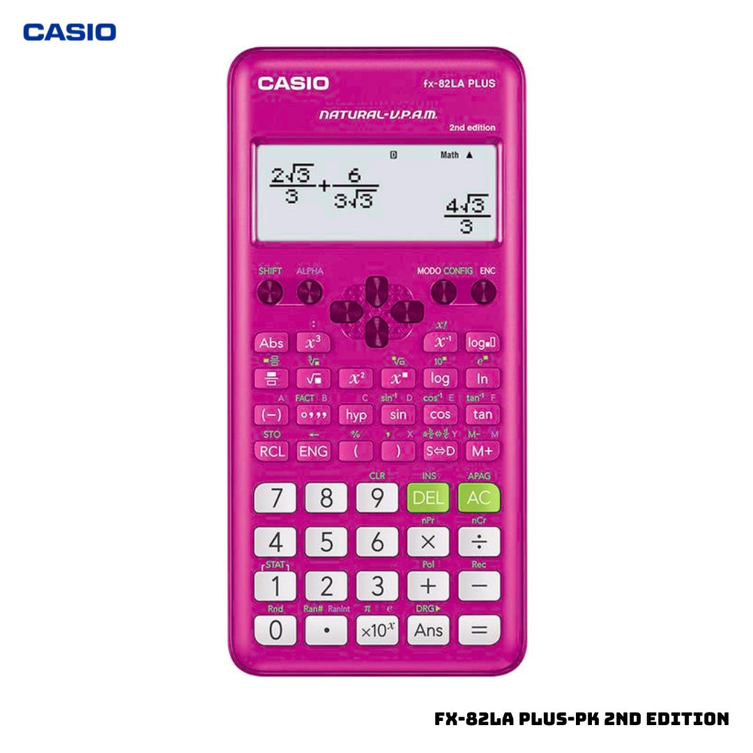 CALCULADORA CIENTIFICA CASIO FX-82LA PLUS-PK 2ND EDITION - ROSADO - 1