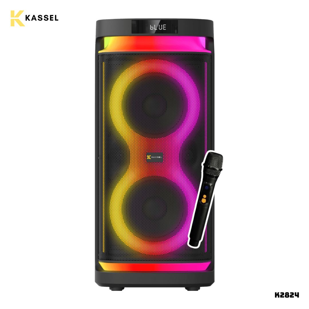 PARLANTE KASSEL CON BATERIA 80W RMS 1 MICROFONO - K2824 - 1