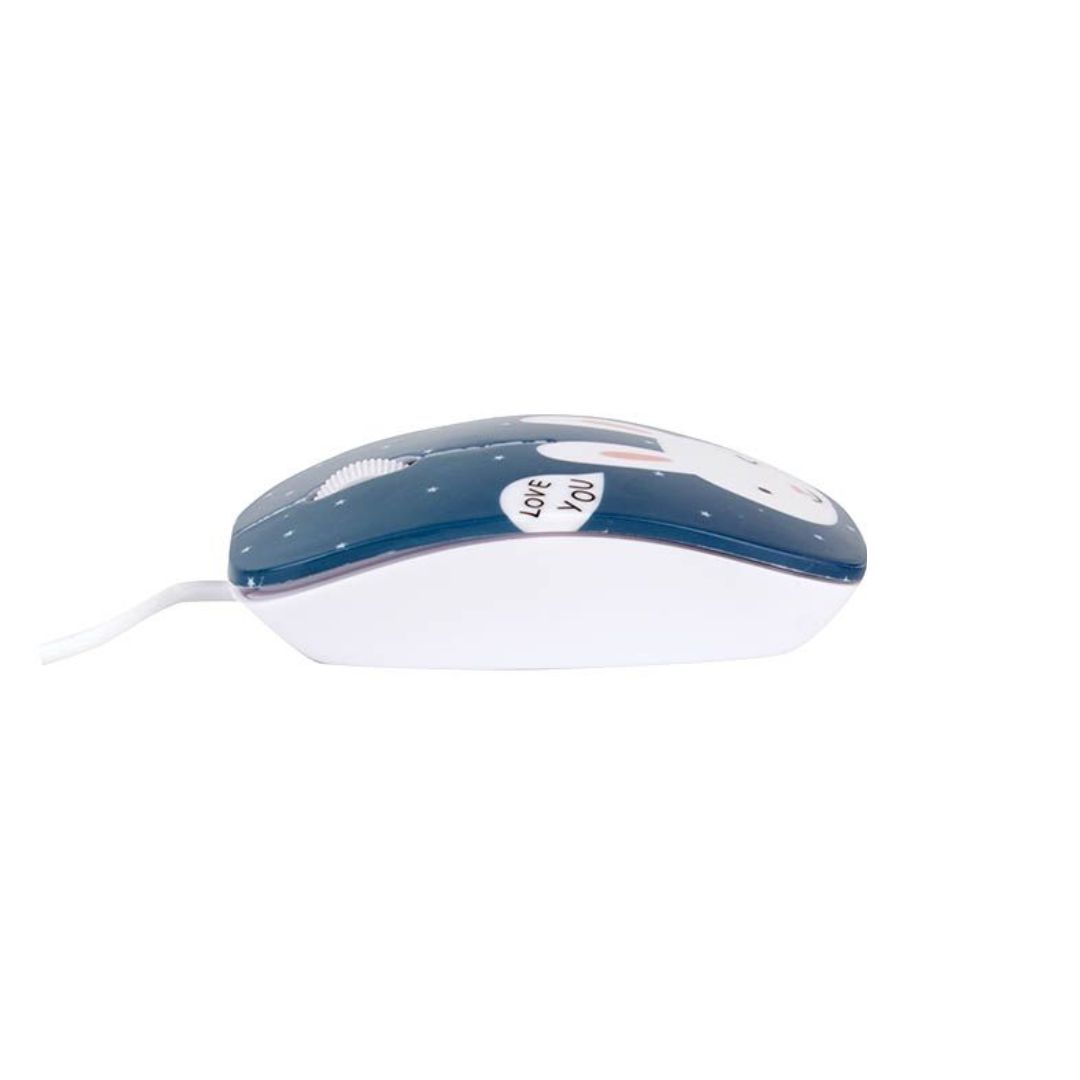 MOUSE ALAMBRICO PARA NIÑOS HALION HA-M853 1000 DPI - CARTOON CONEJITO - 2