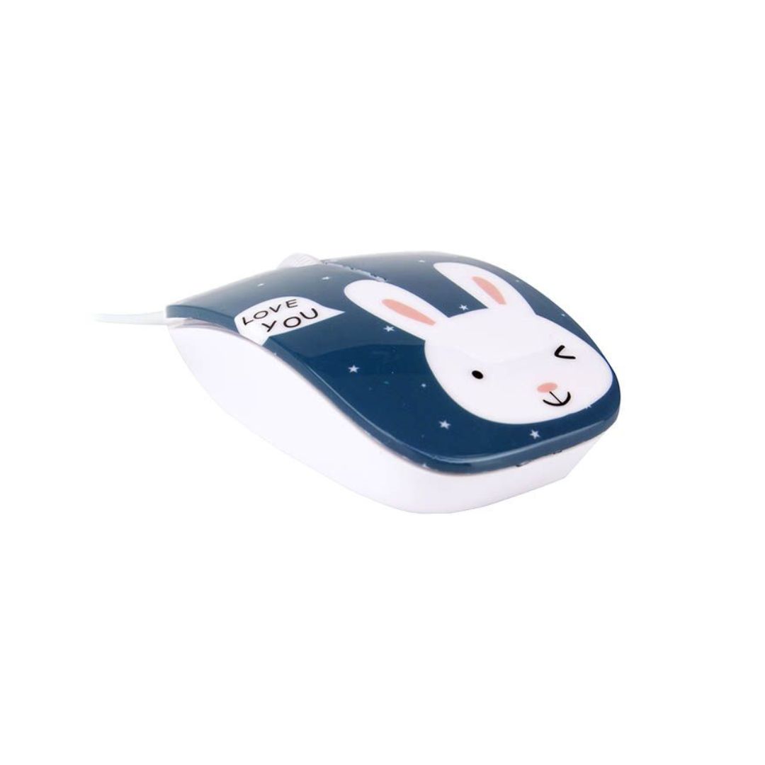 MOUSE ALAMBRICO PARA NIÑOS HALION HA-M853 1000 DPI - CARTOON CONEJITO - 4