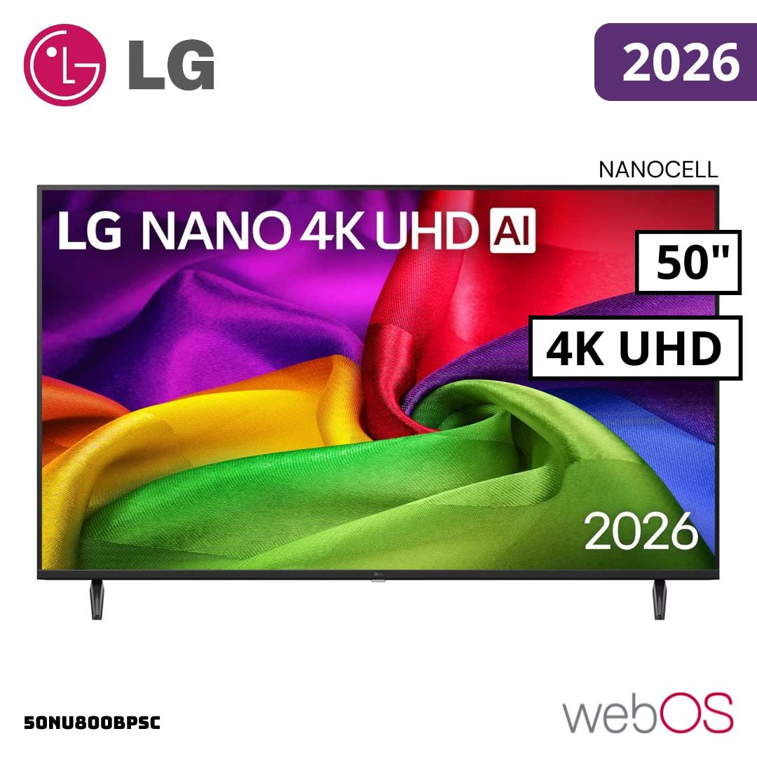 TELEVISOR LG 50 NANOCELL SMART TV THINQ AI WEBOS HUB 4K UHD 2026 - 50NU800BPSC - 1