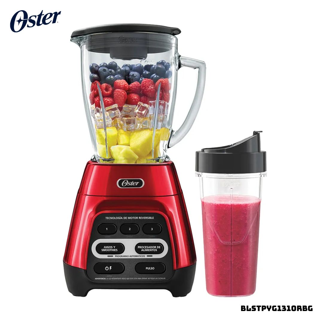 LICUADORA OSTER 3 VELOCIDADES 1000W REVERSIBLE ROJA - BLSTPYG1310RBG - 1