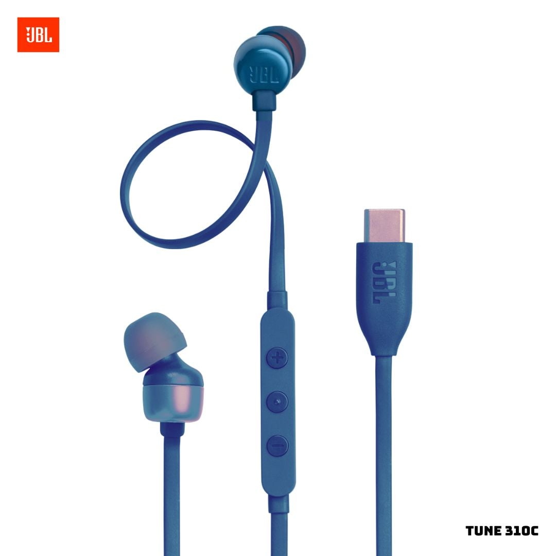 AUDIFONOS ALAMBRICOS JBL TUNE 310C USB-C - AZUL - 1