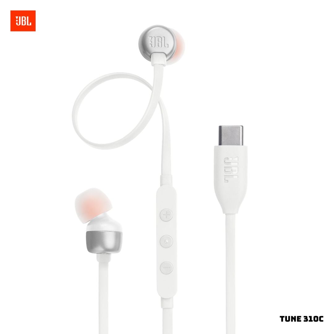 AUDIFONOS ALAMBRICOS JBL TUNE 310C USB-C - BLANCO - 1