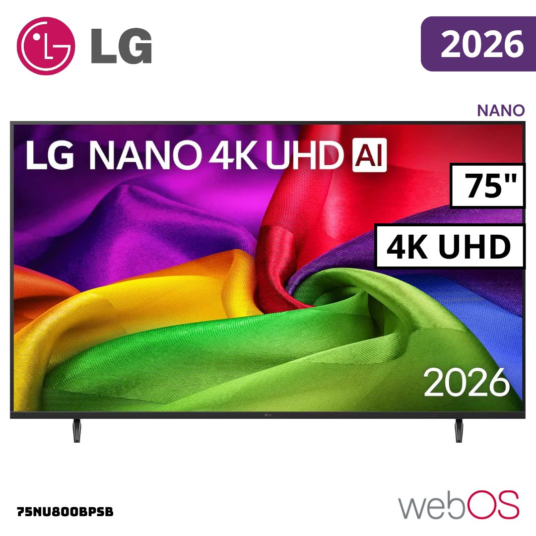 TELEVISOR LG 75 NANO SMART TV THINQ AI WEBOS HUB 4K UHD 2026 - 75NU800BPSB - 1