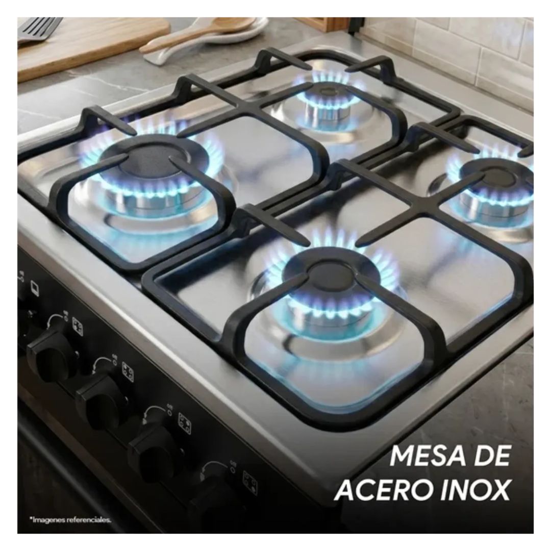COCINA DE PIE MIRAY A GAS 4 HORNILLAS NEGRO - ANIS PLUS GLP - 4
