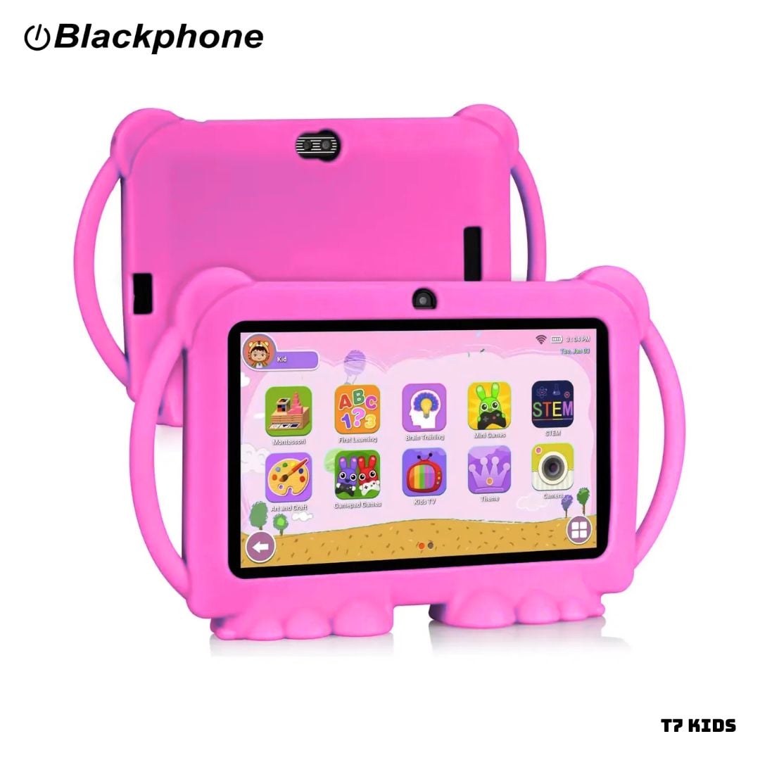 TABLET PARA NIÑAS BLACKPHONE T7 KIDS WIFI 3GB RAM 32GB ROM - CASE ROSA - 1