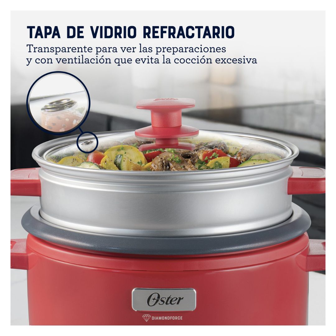 ARROCERA OSTER DIAMONDFORCE 10 TAZAS SANDIA CON VAPORERA - CKSTRC10DFPNK - 7