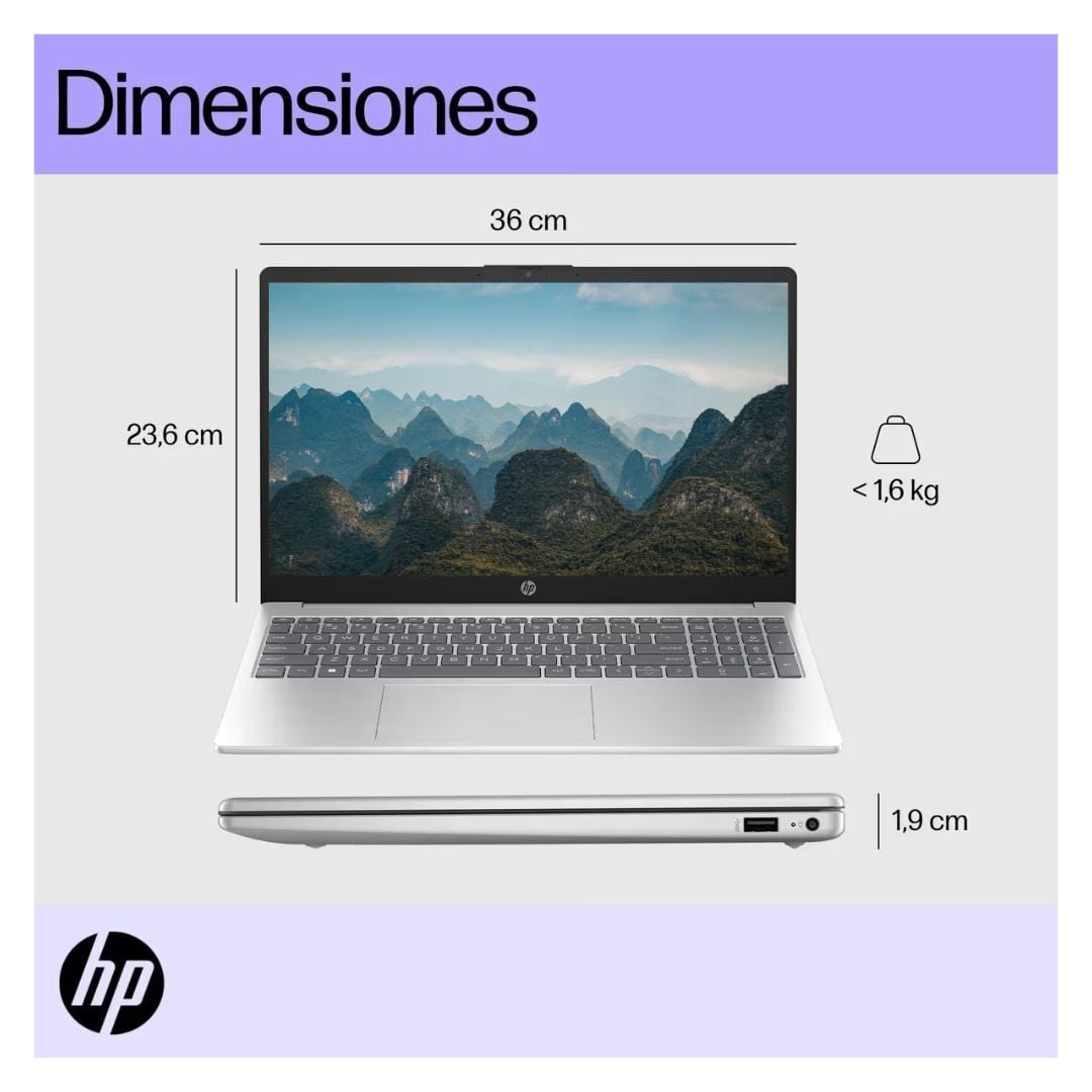 LAPTOP HP 15-FD1258LA 15.6 FHD INTEL CORE I5-120U 8GB RAM 256GB SSD - 6