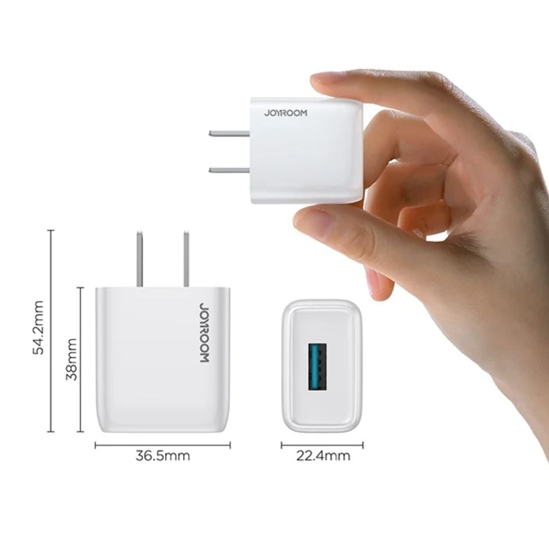 MINI CARGADOR JOYROOM TIPO USB-A 10W - BLANCO - 2