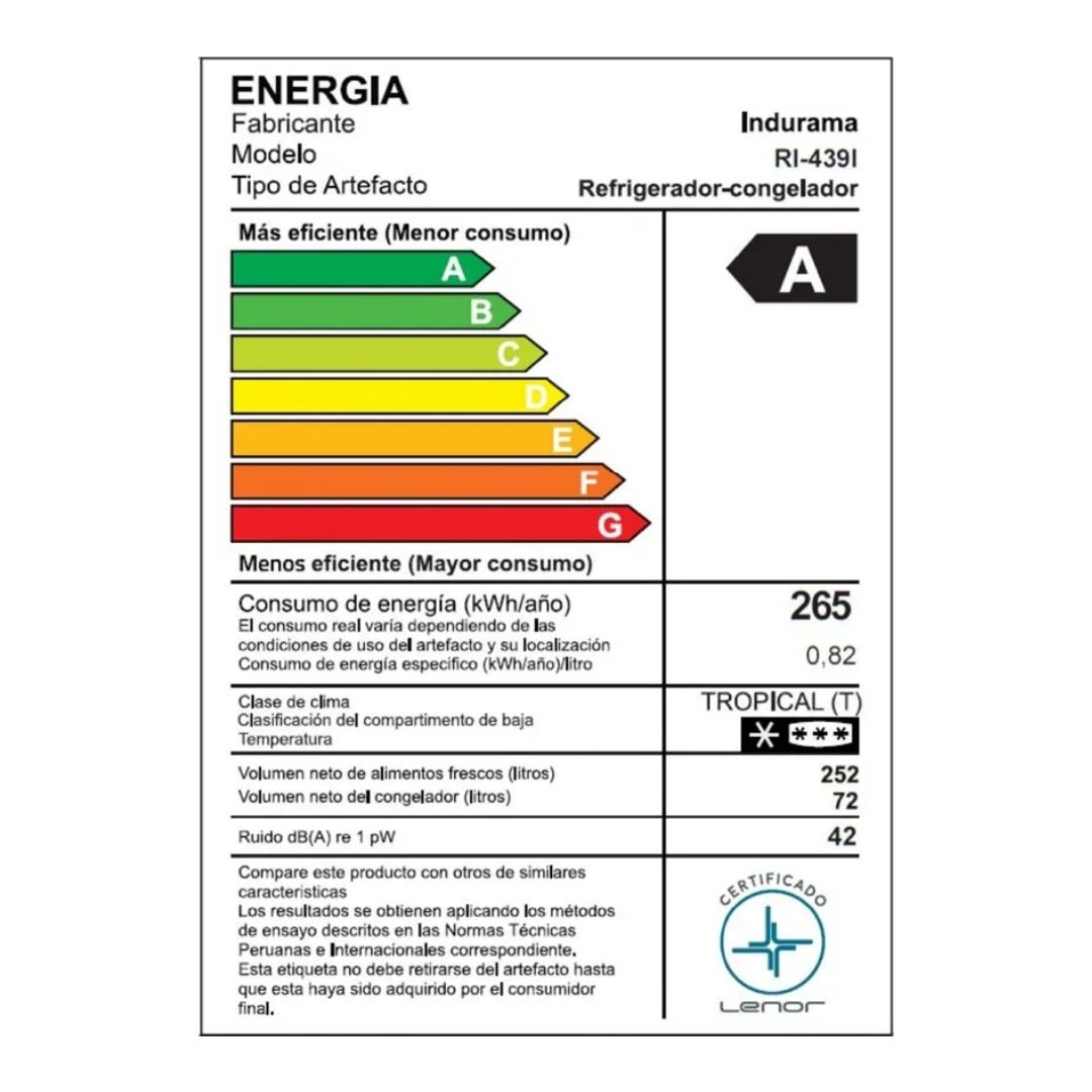 REFRIGERADORA INDURAMA 324 L TOP FREEZER PLATEADO - RI-439I - 8