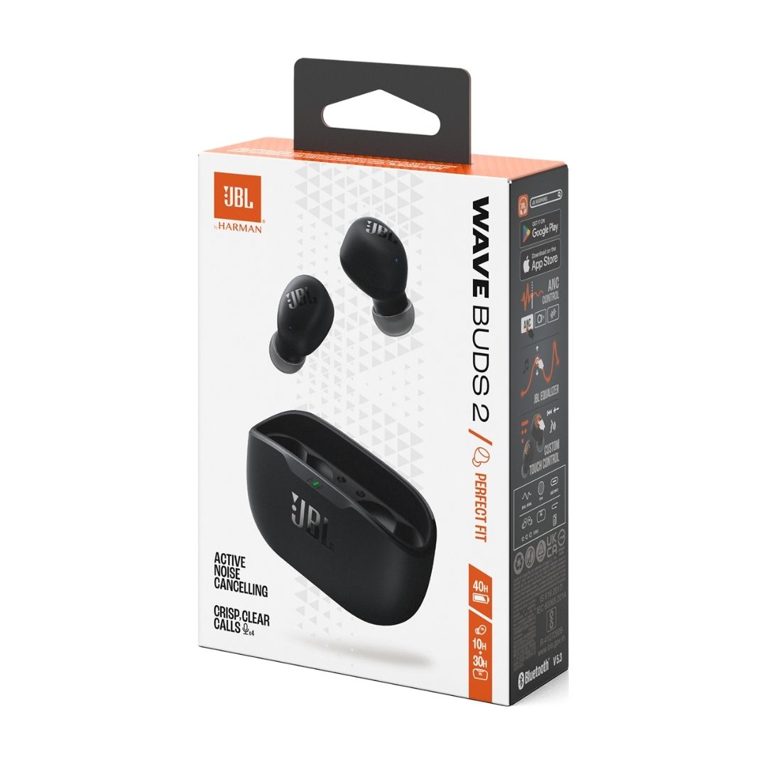 AUDIFONOS BLUETOOTH JBL WAVE BUDS 2 CON CANCELACION DE RUIDO - NEGRO - 8