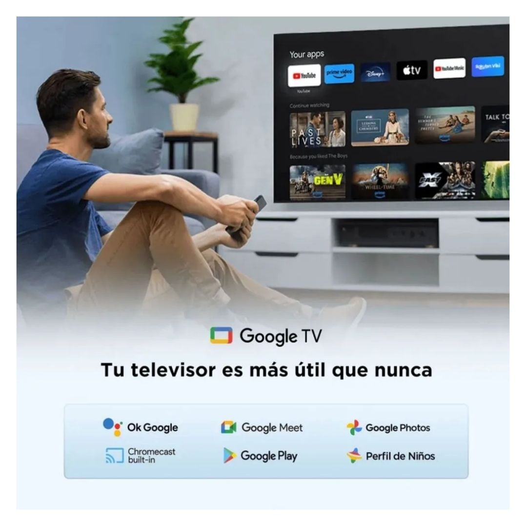 TELEVISOR TCL 32 QLED SMART TV GOOGLE TV FHD 2025 - 32V51C - 5