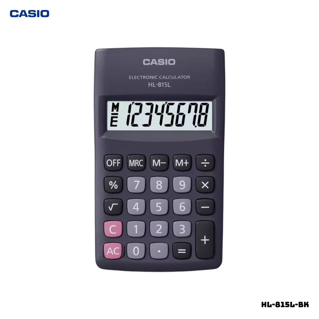 CALCULADORA DE BOLSILLO CASIO PORTABLE HL-815L-BK - NEGRO - 1