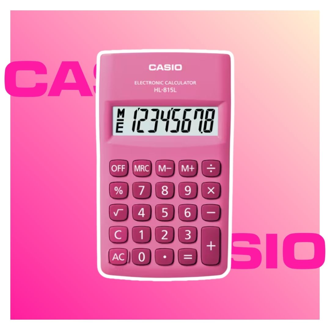 CALCULADORA DE BOLSILLO CASIO PORTABLE HL-815L-PK - ROSADO - 3