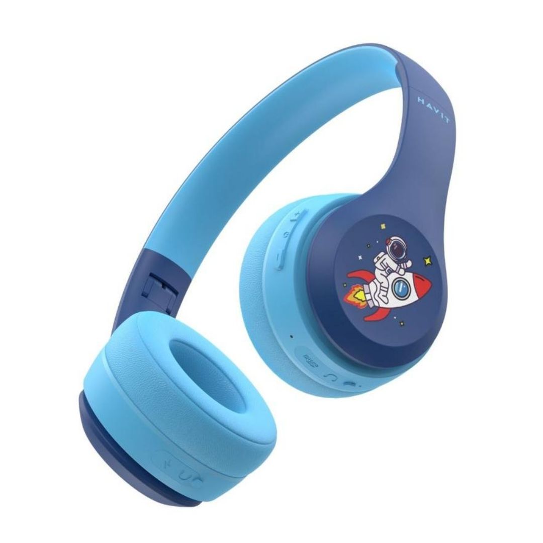 AUDIFONOS HAVIT  BLUETOOTH PARA NIÑOS H626BT DISEÑO ERGONÓMICO - AZUL - 2