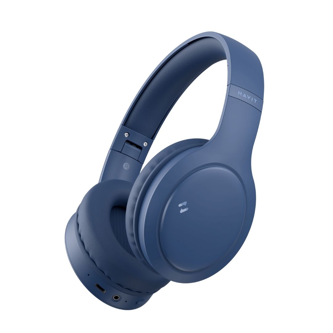 AUDIFONOS HAVIT BLUETOOTH H633BT DISEÑO DOBLABLE - AZUL - 2