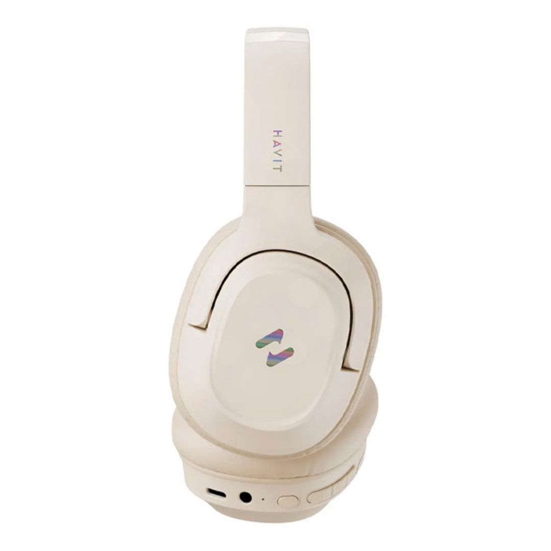 AUDIFONOS HAVIT BLUETOOTH LIFE NC02H H612BT CON CANCELACION DE RUIDO - BEIGE - 4