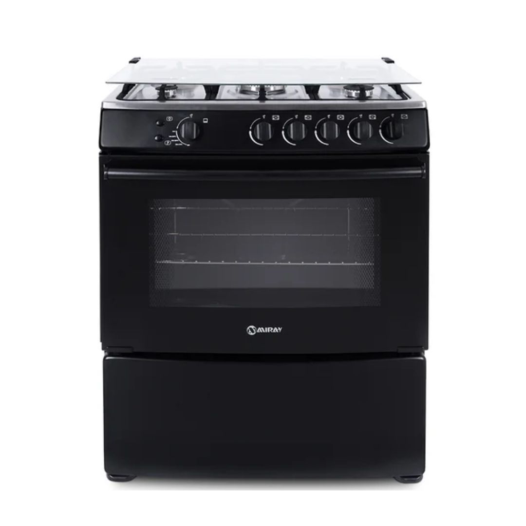 COCINA A GAS MIRAY GIRASOL PLUS GLP 5 HORNILLAS - NEGRO - 2