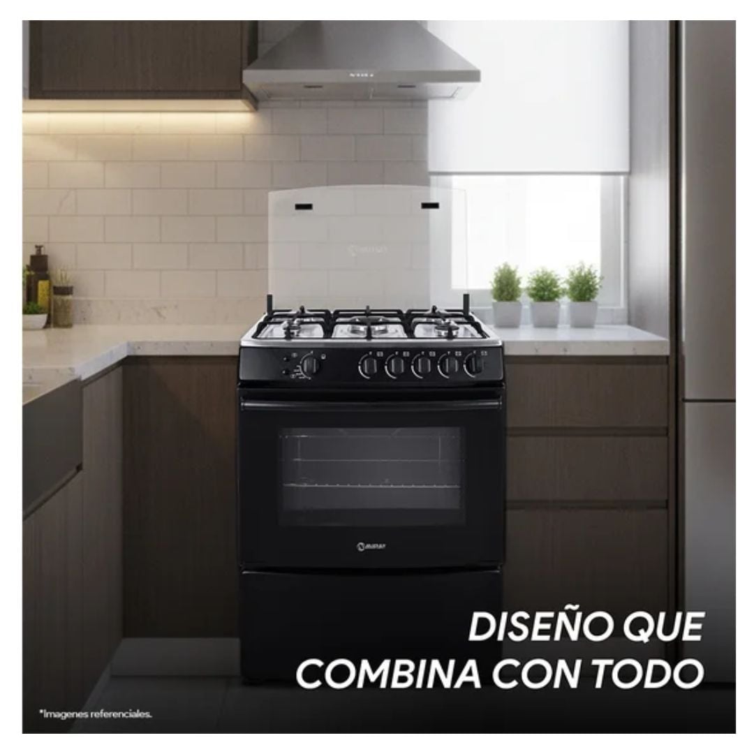 COCINA A GAS MIRAY GIRASOL PLUS GLP 5 HORNILLAS - NEGRO - 5