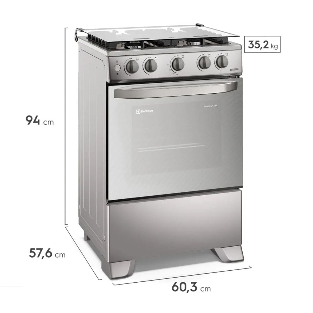 COCINA DE PIE ELECTROLUX A GAS 4 HORNILLAS VAPORBAKE - FE4GMR - 4