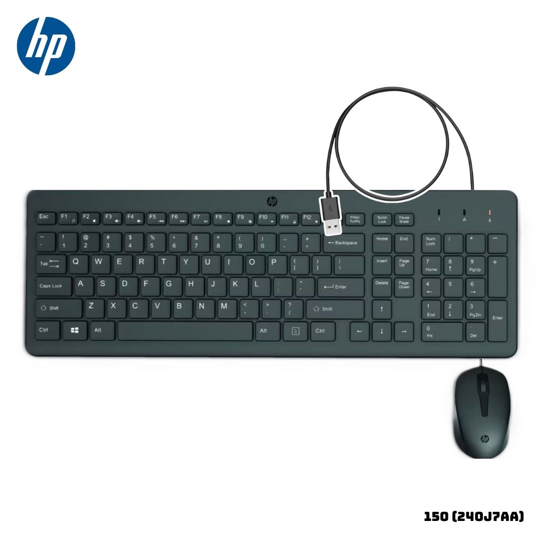 KIT HP TECLADO Y MOUSE INALAMBRICOS 150 NEGRO - 240J7AA - 1