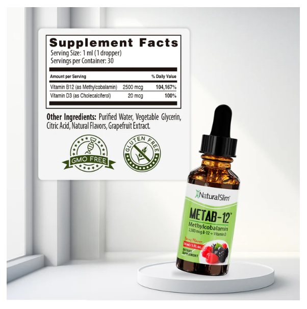 METAB-12 30ML SABOR BERRY VITAMIN B-12 - NATURALSLIM - 2