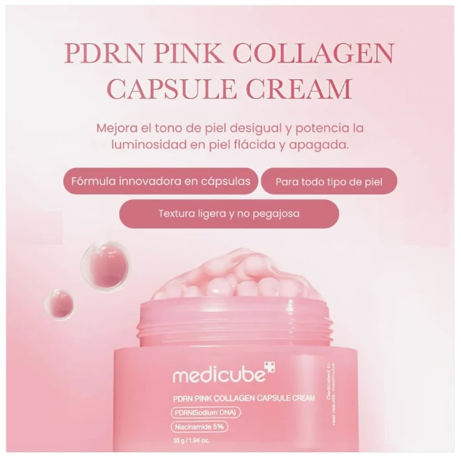 MEDICUBE PDRN PINK COLLAGEN CAPSULE CREAM 55 GR ANTIEDAD - 4