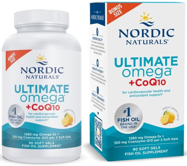 OMEGA 3 ULTIMATE 1280 MG + COQ 10 NORDIC NATURALS 90 CÁPSULAS - 1