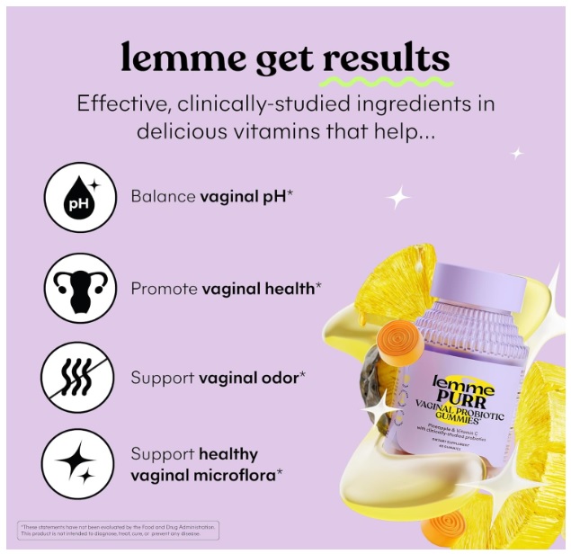 LEMME PURR PROBIOTICS VAGINAL GOMITAS – 60 GUMMIES - 5