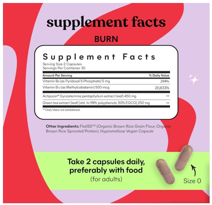 LEMME BURN QUEMA GRASA Y MEJORA EL METABOLISMO 60 CÁPSULAS - 4