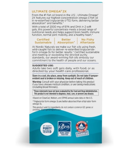 NORDIC NATURALS DHA ULTIMATE OMEGA 2X SABOR A LIMÓN – 90 CÁPSULAS - 2