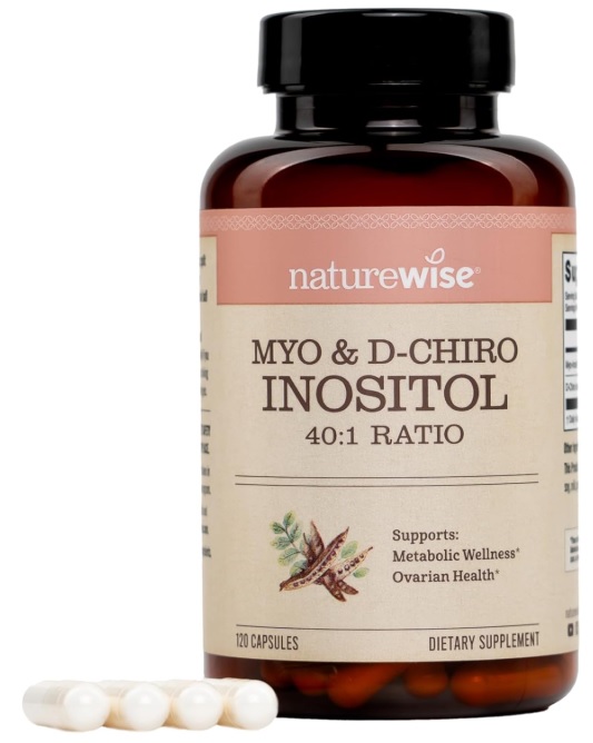 MYO Y D-CHIRO INOSITOL 40:1 RATIO 120 CÁPSULAS - NATUREWISE - 1