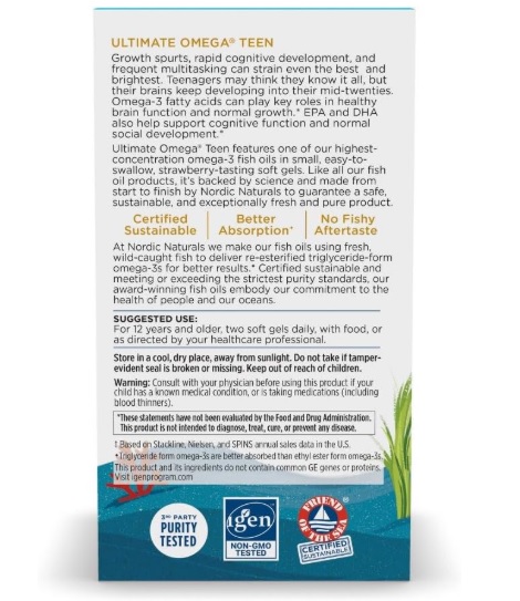 NORDIC NATURALS ULTIMATE OMEGA 2X TEEN - 60 MINI GELES - 5