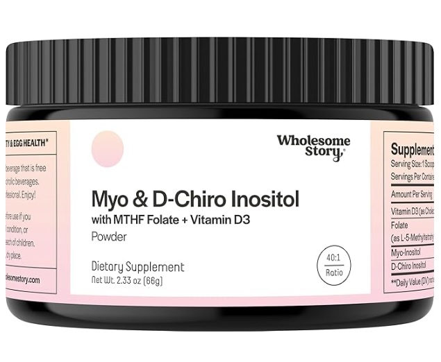 MYO Y D-CHIRO INOSITOL CON MTHF, ÁCIDO FÓLICO Y VITAMINA D POLVO 66 GR – WHOLESOME STORY - 1