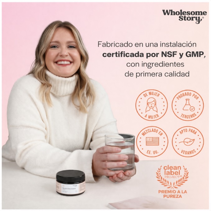 MYO Y D-CHIRO INOSITOL CON MTHF, ÁCIDO FÓLICO Y VITAMINA D POLVO 66 GR – WHOLESOME STORY - 5